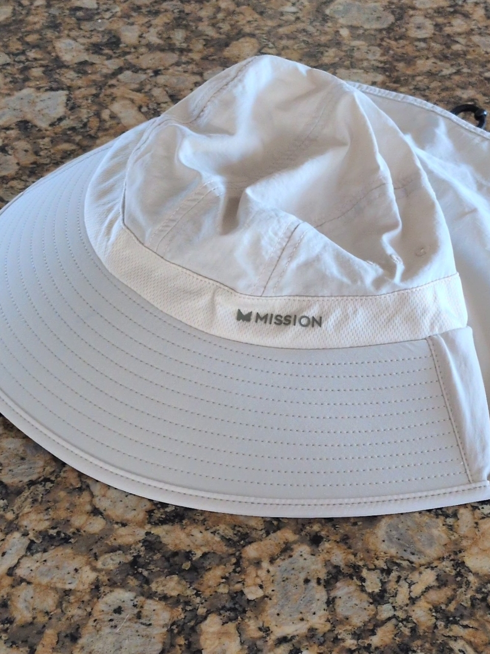 Mission Men's White UPF Sun Hat with Wide Brim